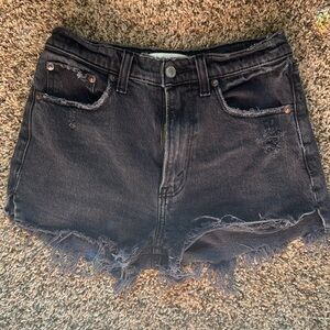 Abercrombie and Fitch high rise cut off shorts.